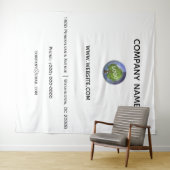 Tenture Décor de fond de logo d'entreprise (En situation (horizontale))