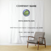 Tenture Décor de fond de logo d'entreprise (En situation)