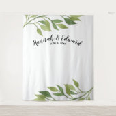 Tenture Décor de fond de mariage, accessoire photo, botani (Devant)