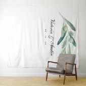 Tenture Décor de fond de mariage avec branche d'olivier, a (En situation (horizontale))