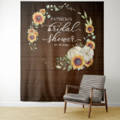 Tenture Décor de fond de mariage avec tournesols et verdur (En situation)