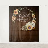 Tenture Décor de fond de mariage avec tournesols et verdur (Devant)