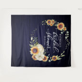 Tenture Décor de fond de mariage avec tournesols verts aut (Devant (Horizontal))