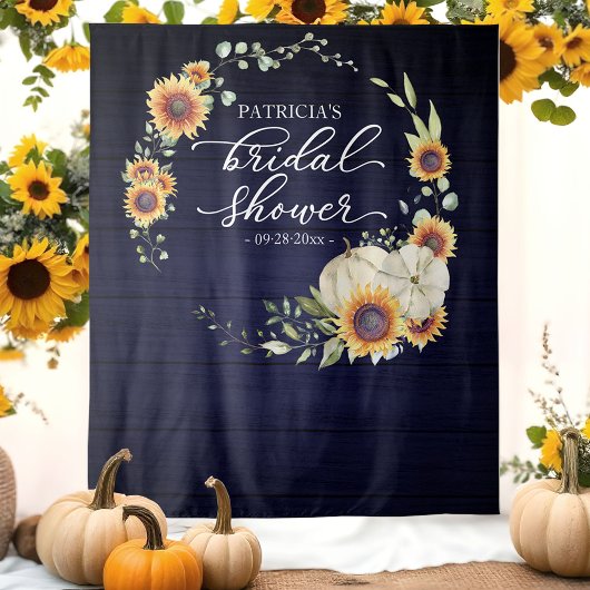 Tenture Décor de fond de mariage avec tournesols verts aut