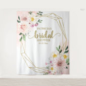 Tenture Décor de fond de mariage floral rose pour accessoi (Devant)