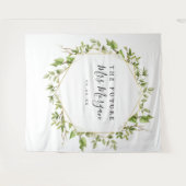 Tenture Décor de fond de mariage pour Future Mrs avec verd (Devant (Horizontal))