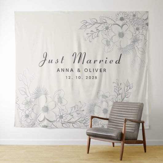 Tenture Décor de fond de mariage tout neuf (En situation (horizontale))