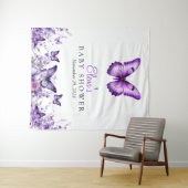 Tenture Décor de fond de salle Fleurs violettes pour Baby  (En situation (horizontale))