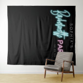 Tenture Décor de fond de soirée de bachelorette néon (En situation (horizontale))