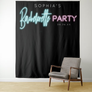 Tenture Décor de fond de soirée de bachelorette néon