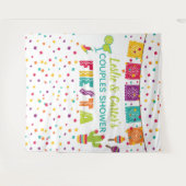 Tenture Décor de fond pour douche de couple Fiesta - BL (Devant (Horizontal))