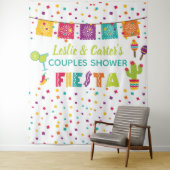 Tenture Décor de fond pour douche de couple Fiesta - BL (En situation)