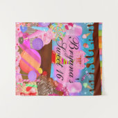 Tenture Décor de fond pour fête d'anniversaire Sweet 16 Ca (Devant (Horizontal))