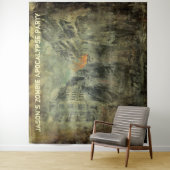 Tenture Décor de fond pour fête d'Apocalypse Zombie (En situation)