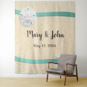 Tenture Décor de fond pour mariage sur la plage au Dollar (En situation)