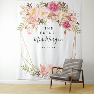 Tenture Décor de fond pour Mme Florale Rustique pour la fê