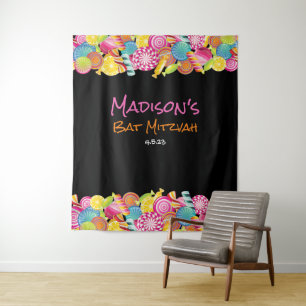 Tenture Décor de fond pour photo de Bat Mitzvah CANDY COUT