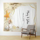 Tenture Décor de fond pour photo de mariage au château de (En situation (horizontale))