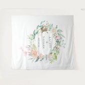 Tenture Décor de fond pour photobooth de mariage à couronn (Devant (Horizontal))