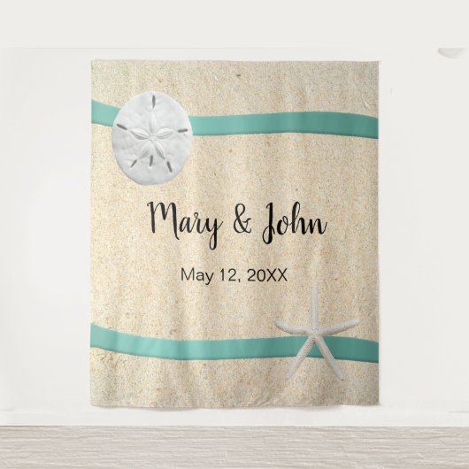 Tenture Décor de fond pour photos de mariage sur la plage  (Devant)