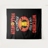 Tenture Décor de maison ensorcelée d'Halloween (Devant (Horizontal))