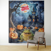 Tenture Décor de maison hantée effrayant pour Halloween (En situation)