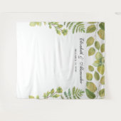 Tenture Décor de mariage avec verdure. Fond de feuillage (Devant (Horizontal))