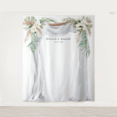 Tenture Décor de mariage bohème en arche Toile de fond pou (Devant)