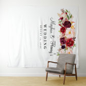 Tenture Décor de mariage Bourgogne, Accessoire de Photoboo (En situation (horizontale))