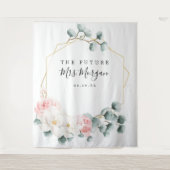 Tenture Décor de mariage de future Mme avec verdure floral (Devant)