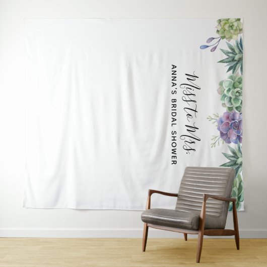 Tenture Décor de mariage de succulentes (En situation (horizontale))