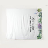 Tenture Décor de mariage de succulentes (Devant (Horizontal))