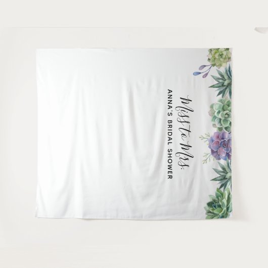 Tenture Décor de mariage de succulentes (Devant (Horizontal))