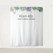 Tenture Décor de mariage de succulentes (Devant)