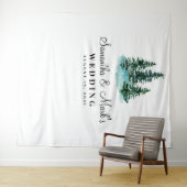 Tenture Décor de mariage forestier, Accessoire de photomat (En situation (horizontale))