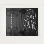Tenture Décor de mariage gothique 'Jusqu'à ce que la mort (Devant (Horizontal))