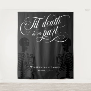 Tenture Décor de mariage gothique 'Jusqu'à ce que la mort