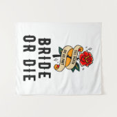 Tenture Décor de mariage gothique jusqu'à ce que la mort n (Devant (Horizontal))