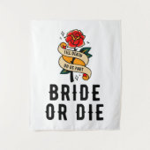 Tenture Décor de mariage gothique jusqu'à ce que la mort n (Devant)