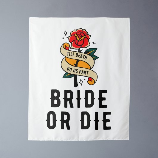 Tenture Décor de mariage gothique jusqu'à ce que la mort n