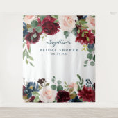 Tenture Décor de mariage naval bordeaux pour arrière-plan (Devant)