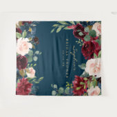 Tenture Décor de mariage Navy Bourgogne Toile de fond (Devant (Horizontal))