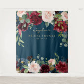 Tenture Décor de mariage Navy Bourgogne Toile de fond (Devant)