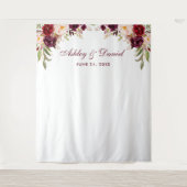 Tenture Décor de mariage Photobooth Accessoire Fleurs bord (Devant)