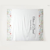 Tenture Décor de mariage Prairie de fleurs sauvages (Devant (Horizontal))