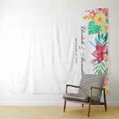 Tenture Décor de mariage tropical. Fond exotique (En situation (horizontale))