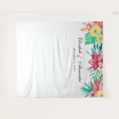 Tenture Décor de mariage tropical. Fond exotique (Devant (Horizontal))