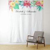 Tenture Décor de mariage tropical. Fond exotique (En situation)