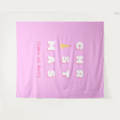 Tenture Décor de Noël rose Abstrait (Devant (Horizontal))