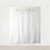 Tenture Décor de réception de mariage couleur or fond (Devant)